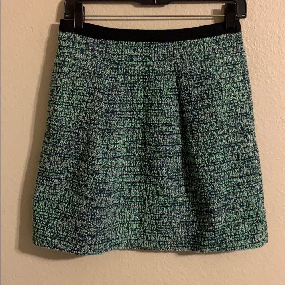 NWT J. Crew green tweed skirt size 0P